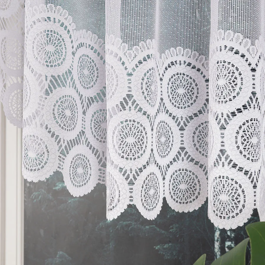 MALWINA Firanka żakardowa gotowa, szerokość 410 x wysokość 80cm, kolor 001 biały 018535