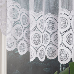 MALWINA Firanka żakardowa gotowa, szerokość 410 x wysokość 80cm, kolor 001 biały 018535 MALWINA Firanka żakardowa gotowa, szerokość 410 x wysokość 80cm, kolor 001 biały 018535