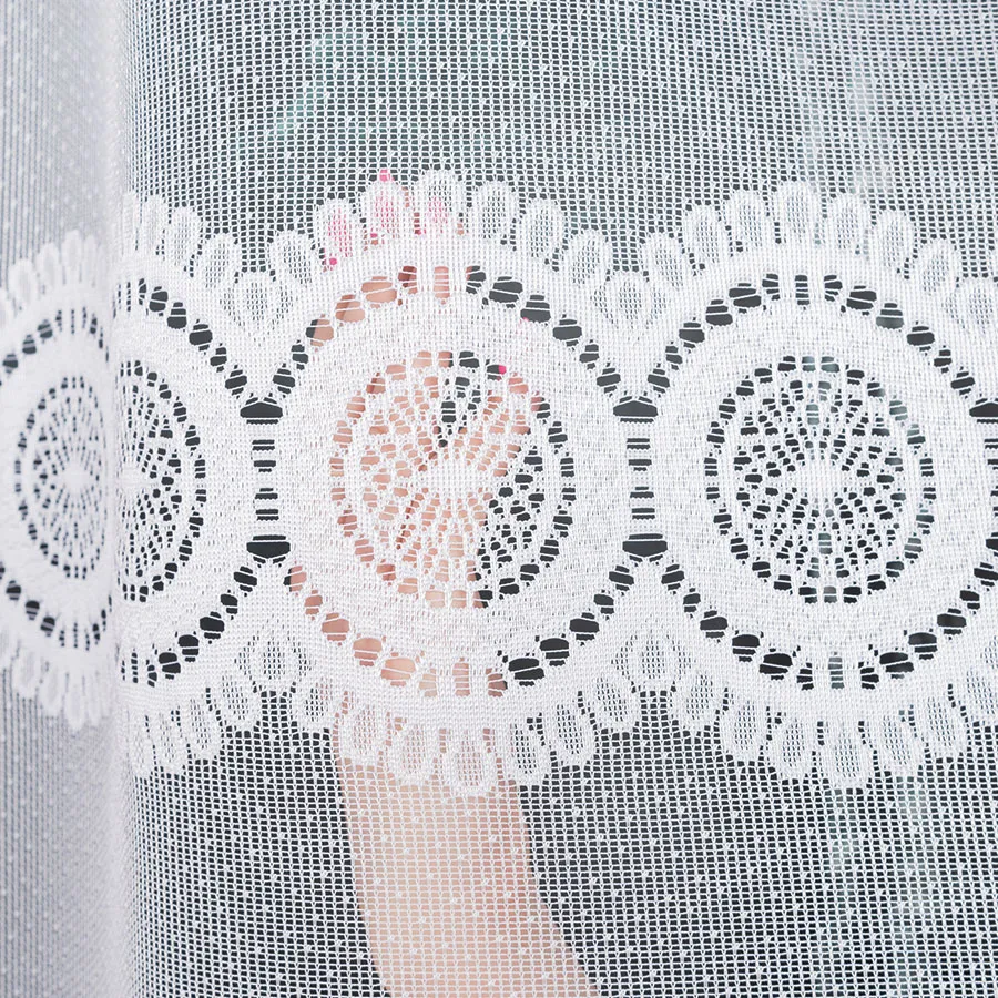 MALWINA Firanka żakardowa gotowa, szerokość 410 x wysokość 80cm, kolor 001 biały 018535