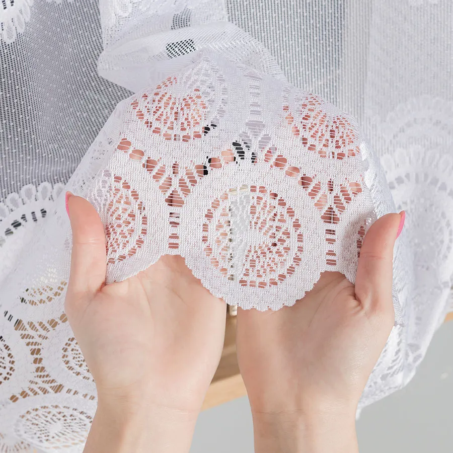 MALWINA Firanka żakardowa gotowa, szerokość 410 x wysokość 80cm, kolor 001 biały 018535