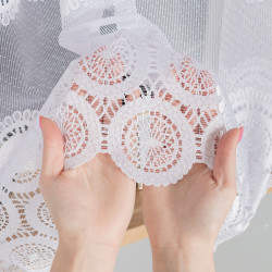 MALWINA Firanka żakardowa gotowa, szerokość 410 x wysokość 80cm, kolor 001 biały 018535 MALWINA Firanka żakardowa gotowa, szerokość 410 x wysokość 80cm, kolor 001 biały 018535