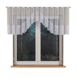 MALWINA Firanka żakardowa gotowa, szerokość 410 x wysokość 80cm, kolor 001 biały 018535 MALWINA Firanka żakardowa gotowa, szerokość 410 x wysokość 80cm, kolor 001 biały 018535