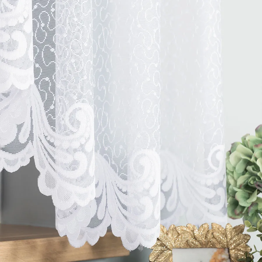 IWONA Firanka żakardowa gotowa, szerokość 400 x wysokość 160cm, kolor 001 biały 049312