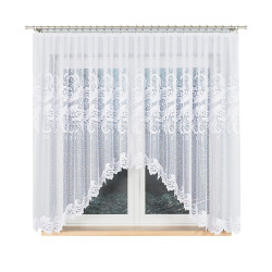IWONA Firanka żakardowa gotowa, szerokość 400 x wysokość 160cm, kolor 001 biały 049312 IWONA Firanka żakardowa gotowa, szerokość 400 x wysokość 160cm, kolor 001 biały 049312