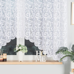 LEOKADIA Firanka żakardowa gotowa, szerokość 300 x wysokość 155cm, kolor 001 biały 023034 LEOKADIA Firanka żakardowa gotowa, szerokość 300 x wysokość 155cm, kolor 001 biały 023034