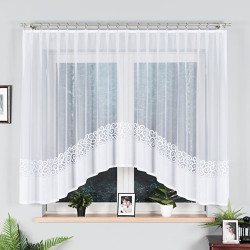 DANIELA Firanka żakardowa gotowa, szerokość 350 x wysokość 155 cm, kolor 001 biały 017788 DANIELA Firanka żakardowa gotowa, szerokość 350 x wysokość 155 cm, kolor 001 biały 017788