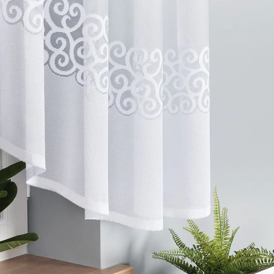 DANIELA Firanka żakardowa gotowa, szerokość 350 x wysokość 155 cm, kolor 001 biały 017788