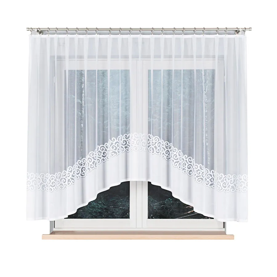 DANIELA Firanka żakardowa gotowa, szerokość 350 x wysokość 155 cm, kolor 001 biały 017788