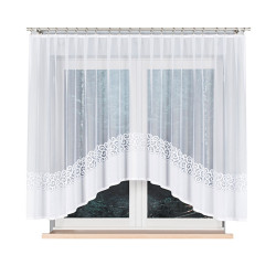 DANIELA Firanka żakardowa gotowa, szerokość 350 x wysokość 155 cm, kolor 001 biały 017788 DANIELA Firanka żakardowa gotowa, szerokość 350 x wysokość 155 cm, kolor 001 biały 017788