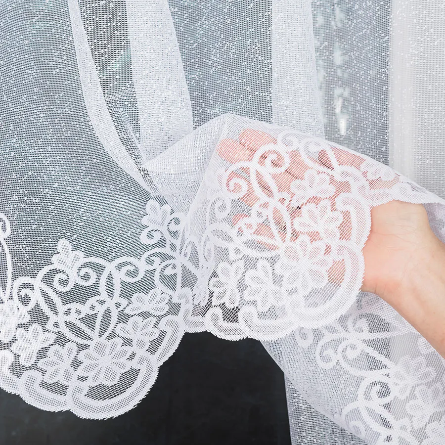 ŻANETA Firanka żakardowa gotowa, szerokość 450 x wysokość 155cm, kolor 001 biały 181043