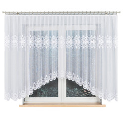 ŻANETA Firanka żakardowa gotowa, szerokość 450 x wysokość 155cm, kolor 001 biały 181043 ŻANETA Firanka żakardowa gotowa, szerokość 450 x wysokość 155cm, kolor 001 biały 181043