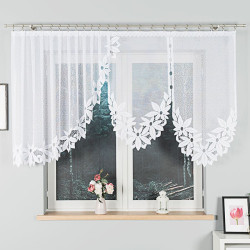 JADWIGA Firanka żakardowa gotowa, szerokość 300 x wysokość 120cm, kolor 001 biały 019318 JADWIGA Firanka żakardowa gotowa, szerokość 300 x wysokość 120cm, kolor 001 biały 019318