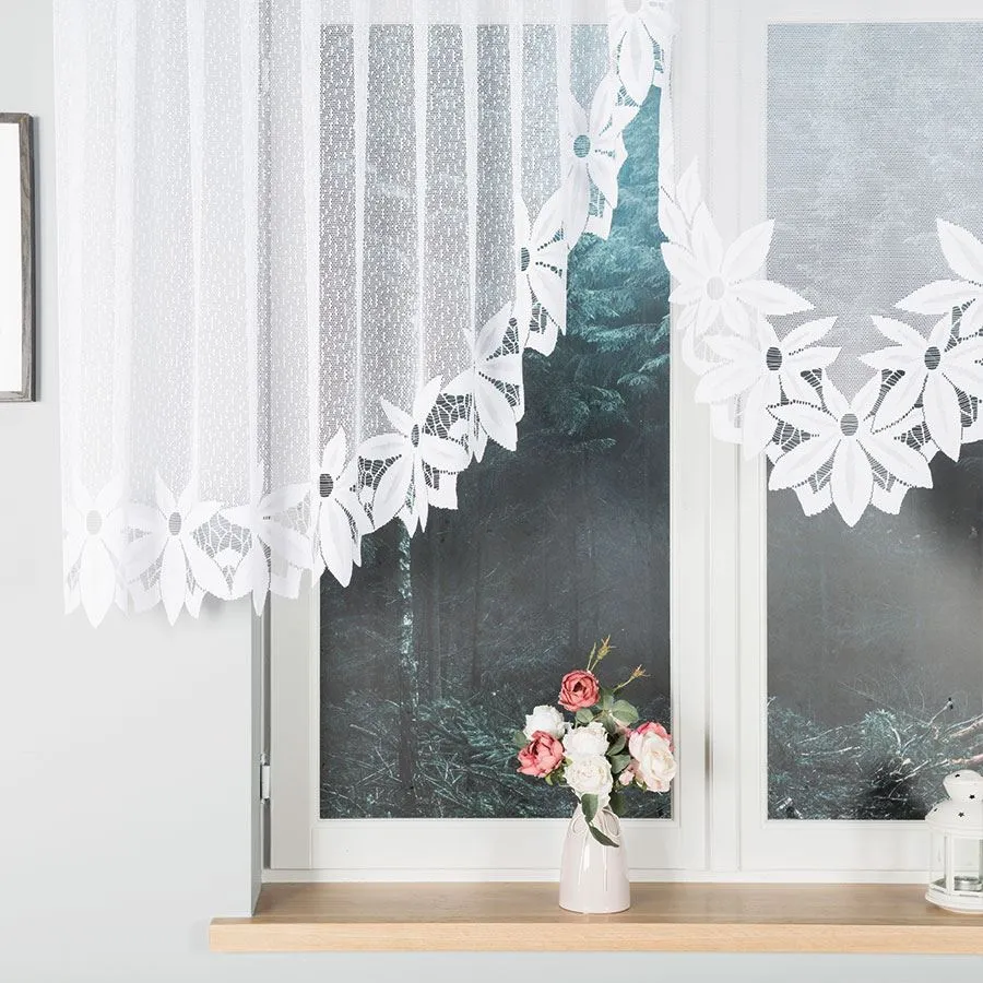 JADWIGA Firanka żakardowa gotowa, szerokość 300 x wysokość 120cm, kolor 001 biały 019318