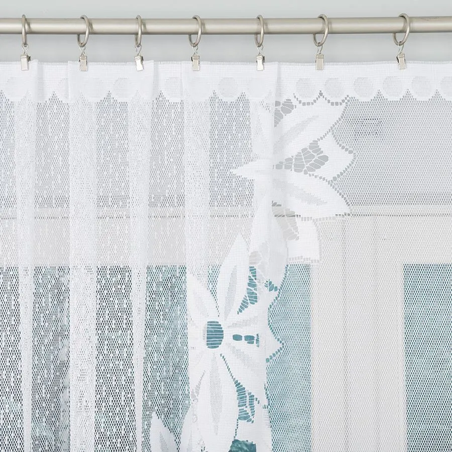 JADWIGA Firanka żakardowa gotowa, szerokość 300 x wysokość 120cm, kolor 001 biały 019318