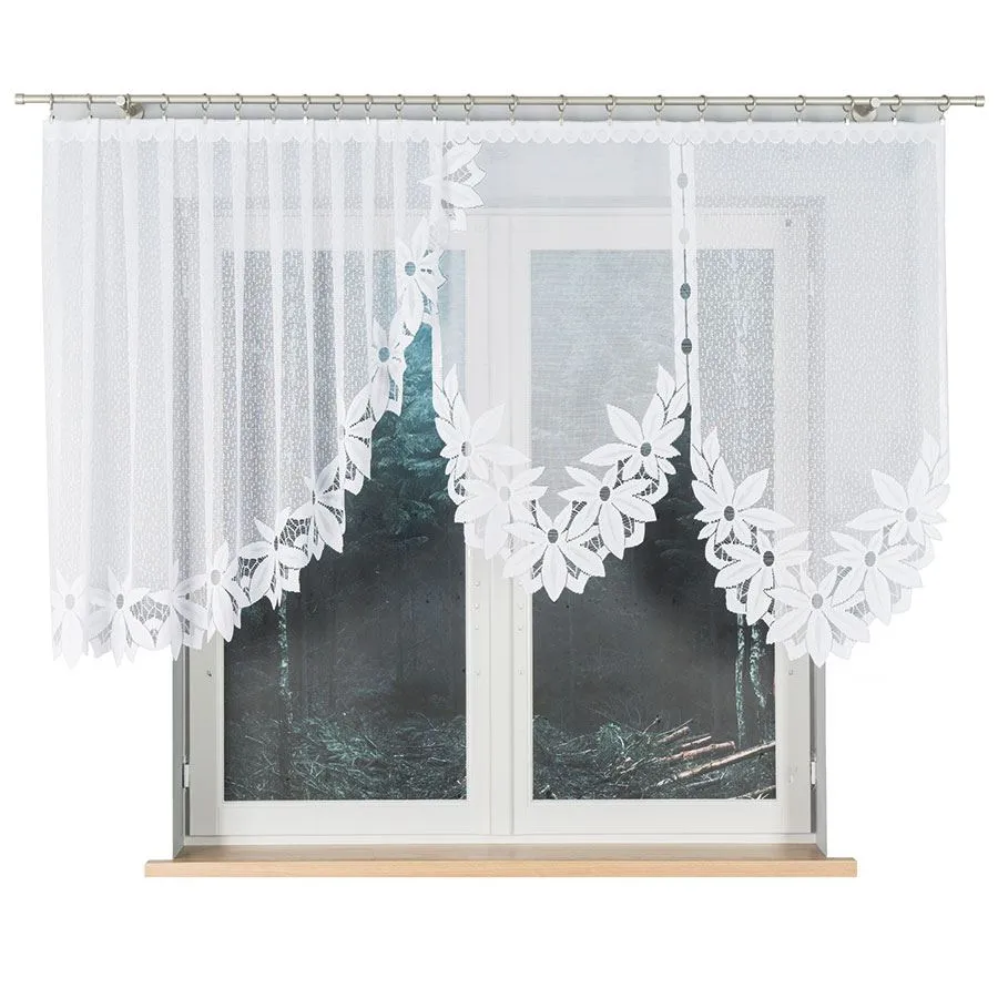 JADWIGA Firanka żakardowa gotowa, szerokość 300 x wysokość 120cm, kolor 001 biały 019318