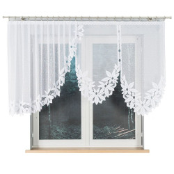 JADWIGA Firanka żakardowa gotowa, szerokość 300 x wysokość 120cm, kolor 001 biały 019318 JADWIGA Firanka żakardowa gotowa, szerokość 300 x wysokość 120cm, kolor 001 biały 019318