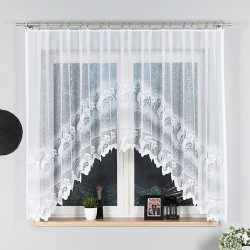 ADELINA Firanka żakardowa gotowa, szerokość 310 x wysokość 160cm, kolor 001 biały 002245 ADELINA Firanka żakardowa gotowa, szerokość 310 x wysokość 160cm, kolor 001 biały 002245