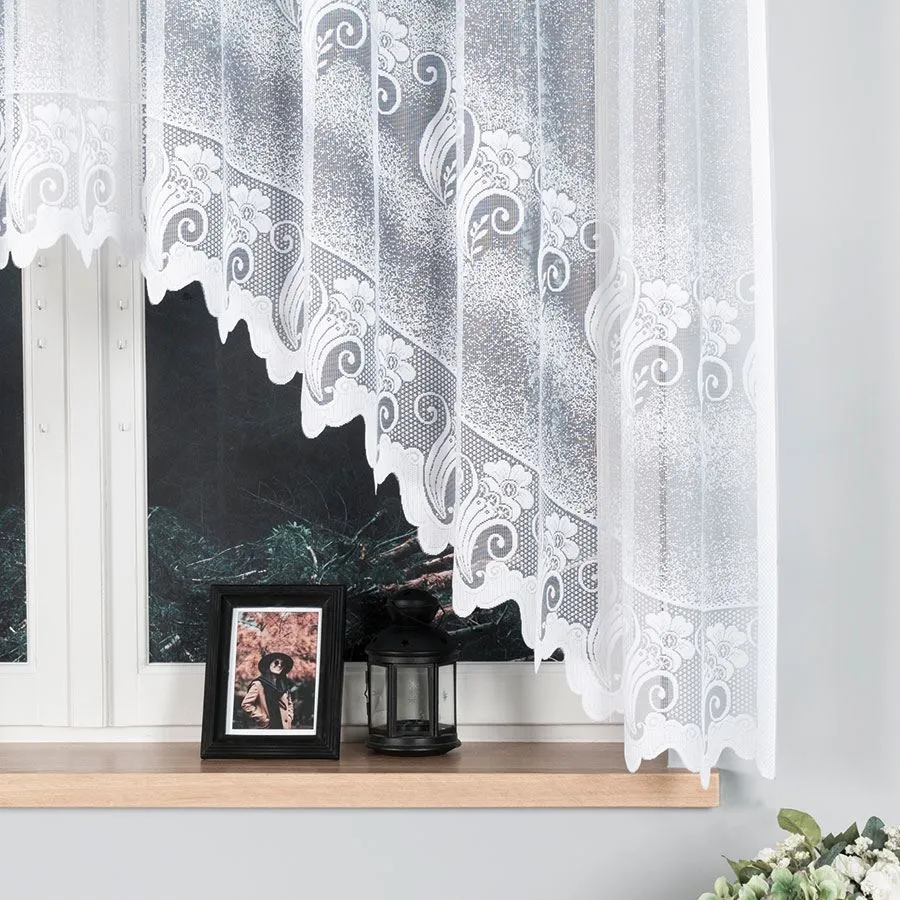 ADELINA Firanka żakardowa gotowa, szerokość 310 x wysokość 160cm, kolor 001 biały 002245