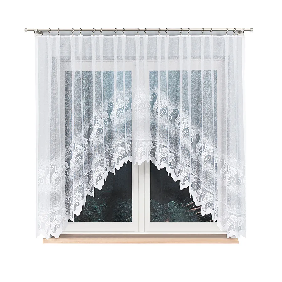 ADELINA Firanka żakardowa gotowa, szerokość 310 x wysokość 160cm, kolor 001 biały 002245