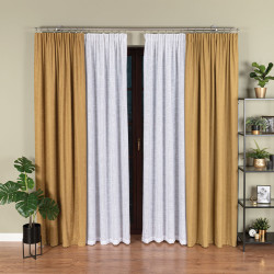 Firana gotowa na taśmie, 140x250 cm, kolor 001 biały 400002