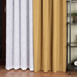 Firana gotowa na taśmie, 140x250 cm, kolor 001 biały 400002