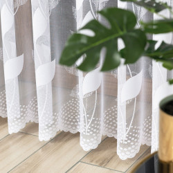 MARTYNA Firanka żakardowa gotowa na prosto, szerokość 300 x wysokość 250cm, kolor 001 biały 023083