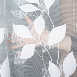 MARTYNA Firanka żakardowa gotowa na prosto, szerokość 300 x wysokość 250cm, kolor 001 biały 023083