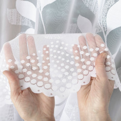 MARTYNA Firanka żakardowa gotowa na prosto, szerokość 300 x wysokość 250cm, kolor 001 biały 023083