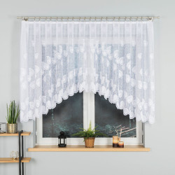 NORA Firanka żakardowa gotowa, szerokość 300 x wysokość 130cm, kolor 001 biały 023097 NORA Firanka żakardowa gotowa, szerokość 300 x wysokość 130cm, kolor 001 biały 023097