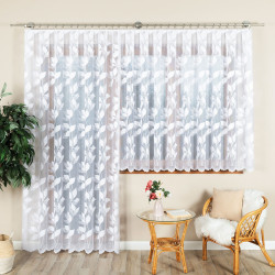 MARTYNA Firanka żakardowa gotowa na prosto, szerokość 200 x wysokość 250cm, kolor 001 biały 023083 MARTYNA Firanka żakardowa gotowa na prosto, szerokość 200 x wysokość 250cm, kolor 001 biały 023083