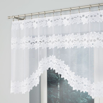 BASTIA Firanka żakardowa gotowa, szerokość 280 x wysokość 80cm, kolor 001 biały 648107 2