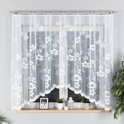 ARLETA Firanka żakardowa gotowa, szerokość 310 x wysokość 160cm, kolor 001 biały 002076