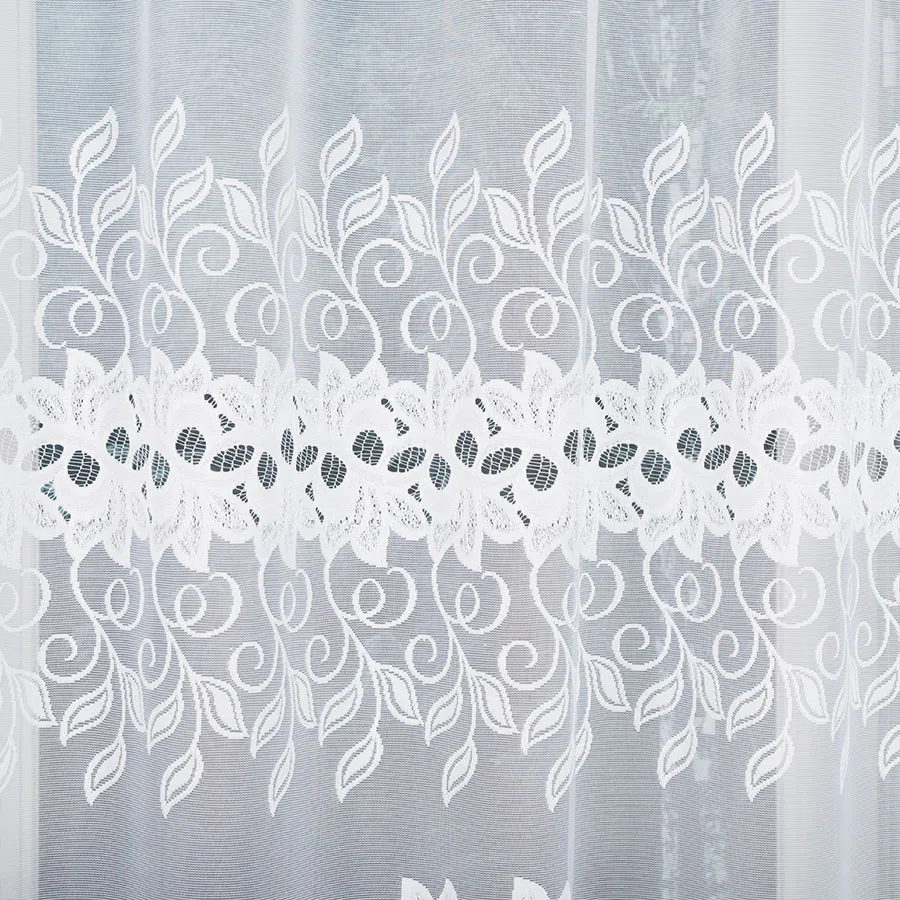 BASTIA Firanka żakardowa gotowa, szerokość 280 x wysokość 130cm, kolor 001 biały 648107