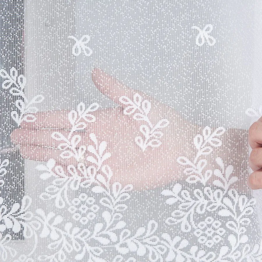 KAROLINA Firanka żakardowa gotowa, szerokość 300 x wysokość 150cm, kolor 001 biały 054160