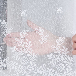 KAROLINA Firanka żakardowa gotowa, szerokość 300 x wysokość 150cm, kolor 001 biały 054160