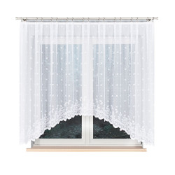 KAROLINA Firanka żakardowa gotowa, szerokość 300 x wysokość 150cm, kolor 001 biały 054160