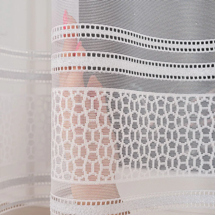 BERNADETA Firanka żakardowa gotowa, szerokość 250cm x wysokość 120cm, kolor 001 biały 358053