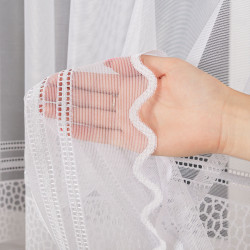 BERNADETA Firanka żakardowa gotowa, szerokość 250cm x wysokość 120cm, kolor 001 biały 358053