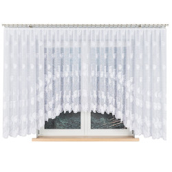 NORA Firanka żakardowa gotowa, szerokość 600 x wysokość 160cm, kolor 001 biały 023097