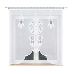 LEA Panel żakardowy gotowy, z motywem łapacza snów, szerokość 160 x wysokość 160, kolor 001 biały 019411