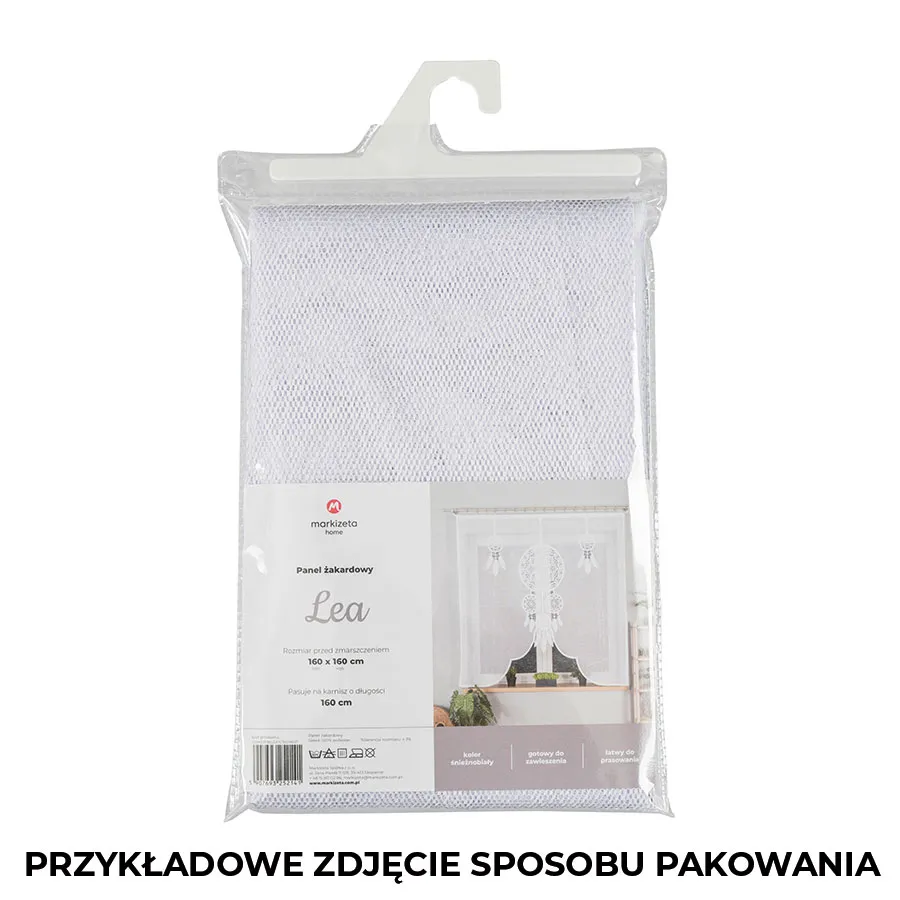 LEA Panel żakardowy gotowy, z motywem łapacza snów, szerokość 160 x wysokość 160, kolor 001 biały 019411