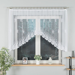 GOSIA Firanka żakardowa gotowa, szerokość 300 x wysokość 120cm, kolor 001 biały 004017 GOSIA Firanka żakardowa gotowa, szerokość 300 x wysokość 120cm, kolor 001 biały 004017