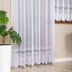 MODESTA Firanka żakardowa gotowa, szerokość 200 x wysokość 250cm, kolor 001 biały 017173
