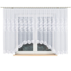 IWONA Firanka żakardowa gotowa, szerokość 500 x wysokość 160cm, kolor 001 biały 049312