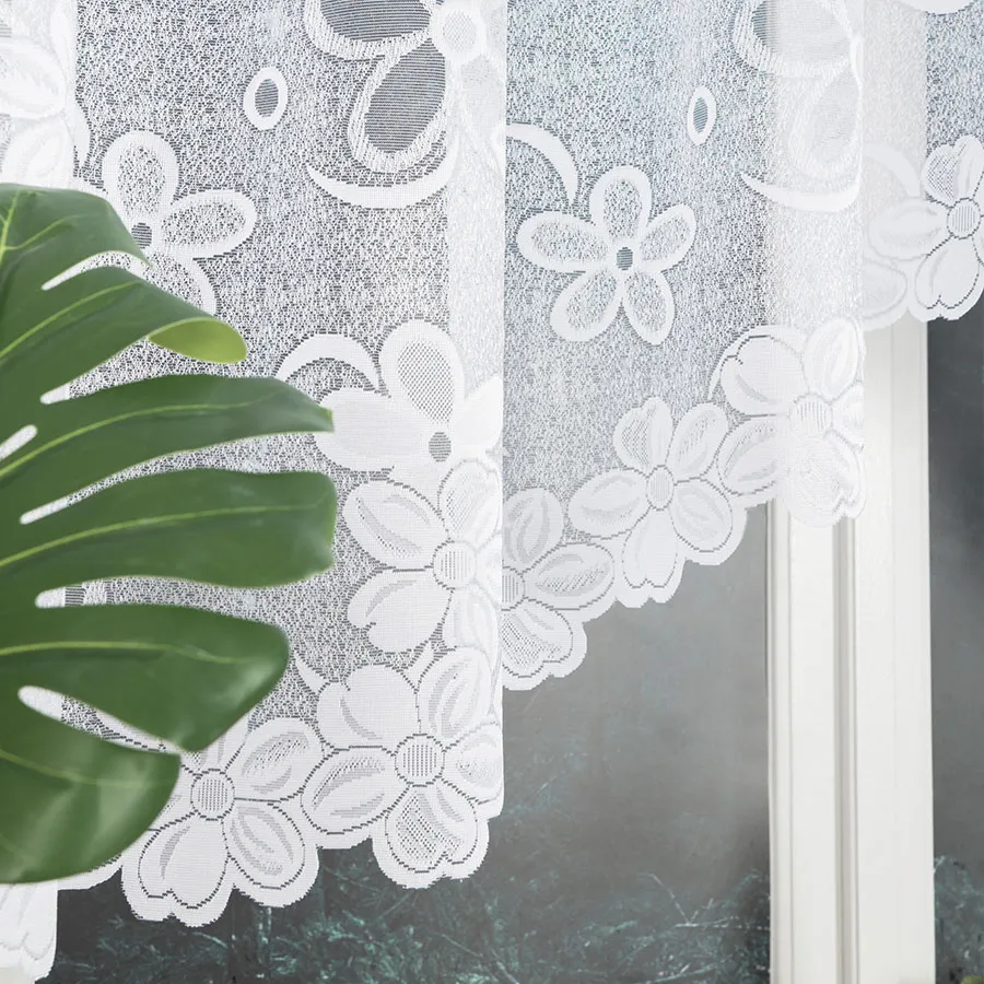 RENATA Firanka żakardowa gotowa, szerokość 300 x wysokość 130cm, kolor 001 biały 049885