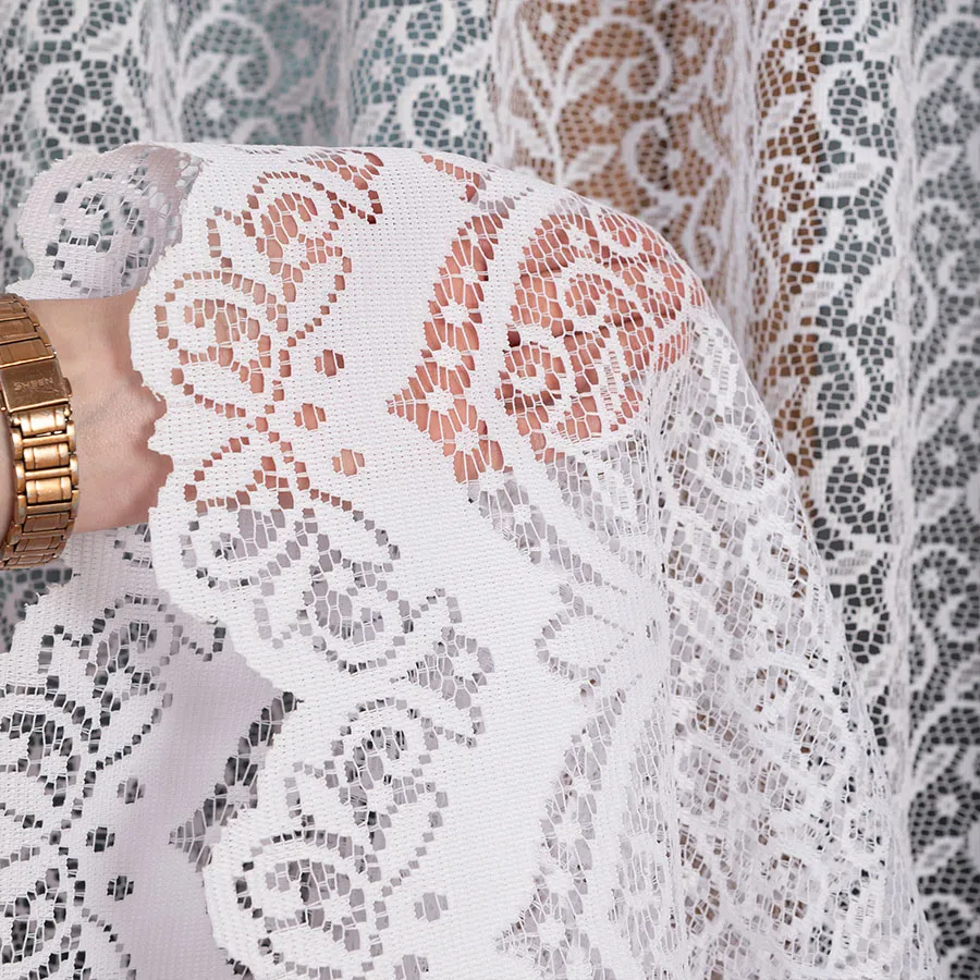 BOGUMIŁA Firanka żakardowa gotowa, szerokość 300 x wysokość 250cm, kolor 001 biały 004542