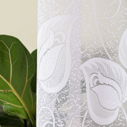 NORA Firanka żakardowa gotowa, szerokość 400 x wysokość 100cm, kolor 001 biały 023097