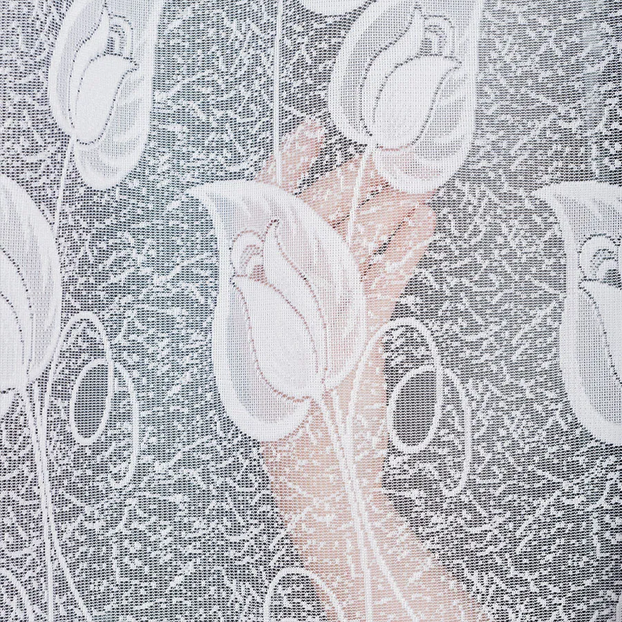 NORA Firanka żakardowa gotowa, szerokość 400 x wysokość 100cm, kolor 001 biały 023097