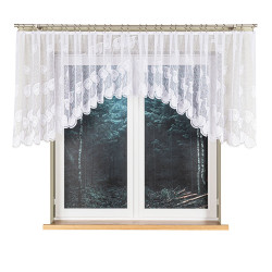 NORA Firanka żakardowa gotowa, szerokość 400 x wysokość 100cm, kolor 001 biały 023097