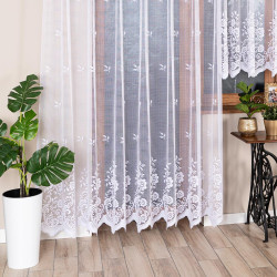 SARA Firanka żakardowa gotowa, szerokość 300 x wysokość 250cm, kolor 001 biały 044330